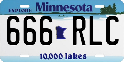 MN license plate 666RLC