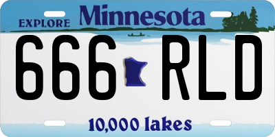 MN license plate 666RLD