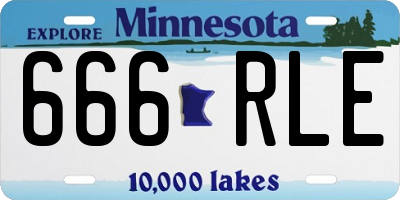 MN license plate 666RLE