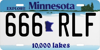 MN license plate 666RLF