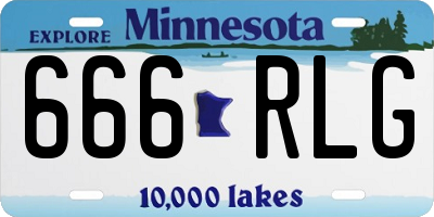 MN license plate 666RLG