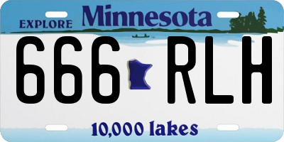 MN license plate 666RLH