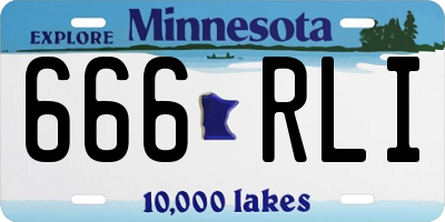 MN license plate 666RLI