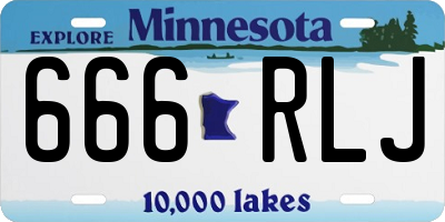 MN license plate 666RLJ