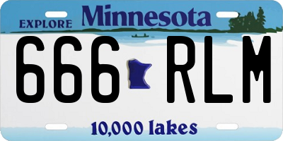 MN license plate 666RLM