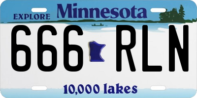 MN license plate 666RLN
