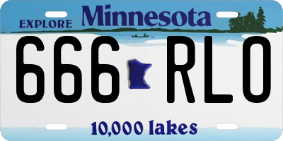 MN license plate 666RLO