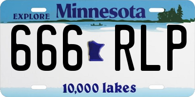 MN license plate 666RLP