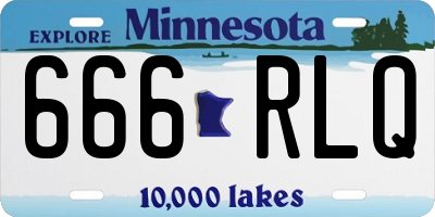 MN license plate 666RLQ
