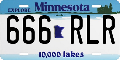 MN license plate 666RLR