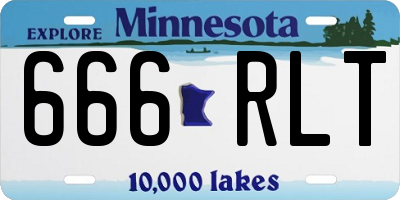 MN license plate 666RLT