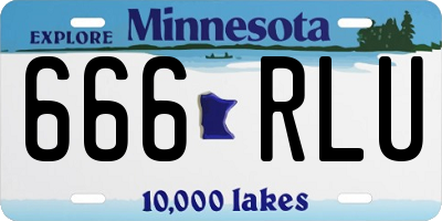 MN license plate 666RLU