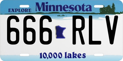 MN license plate 666RLV