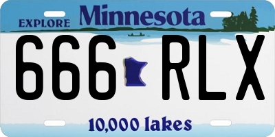 MN license plate 666RLX