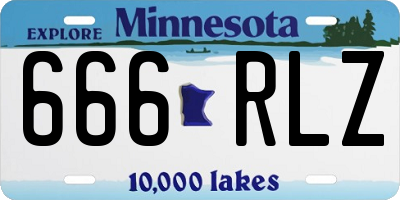 MN license plate 666RLZ