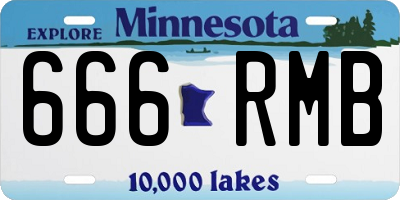MN license plate 666RMB