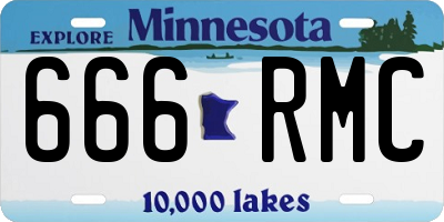 MN license plate 666RMC