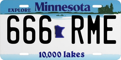 MN license plate 666RME