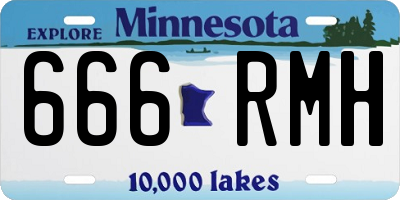 MN license plate 666RMH