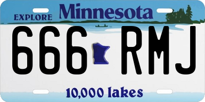 MN license plate 666RMJ