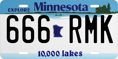 MN license plate 666RMK