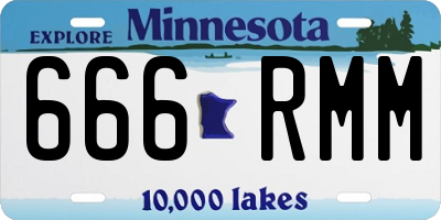 MN license plate 666RMM