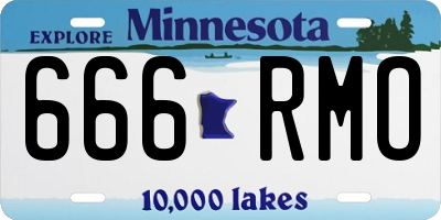 MN license plate 666RMO