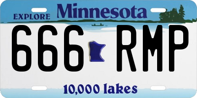 MN license plate 666RMP