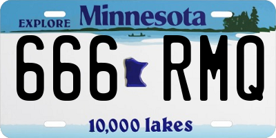 MN license plate 666RMQ