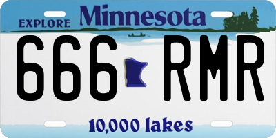 MN license plate 666RMR