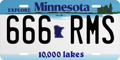 MN license plate 666RMS