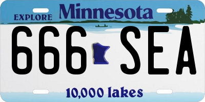 MN license plate 666SEA