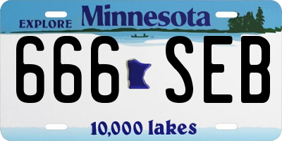 MN license plate 666SEB