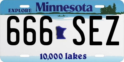 MN license plate 666SEZ