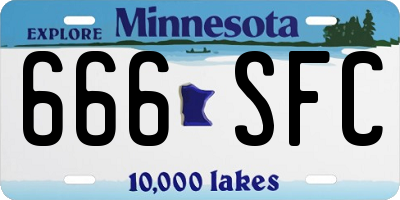 MN license plate 666SFC