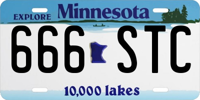 MN license plate 666STC