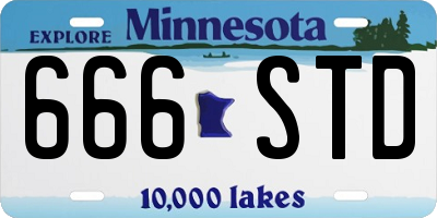 MN license plate 666STD
