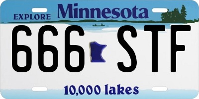 MN license plate 666STF