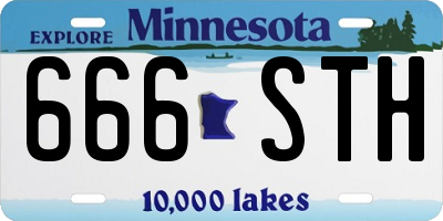 MN license plate 666STH