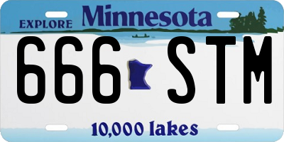 MN license plate 666STM
