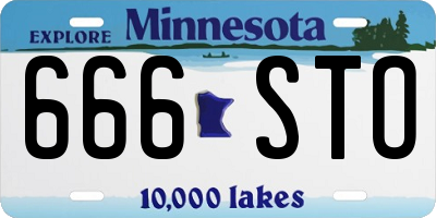MN license plate 666STO