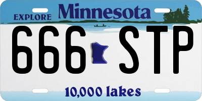 MN license plate 666STP
