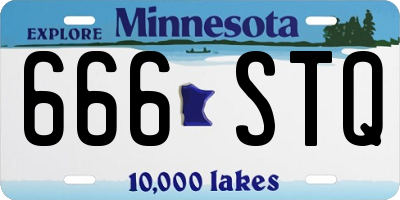 MN license plate 666STQ