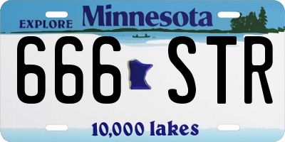 MN license plate 666STR