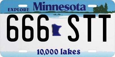 MN license plate 666STT