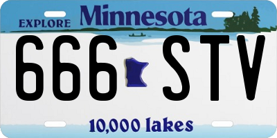 MN license plate 666STV