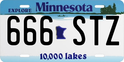 MN license plate 666STZ