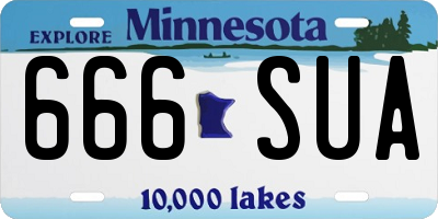 MN license plate 666SUA