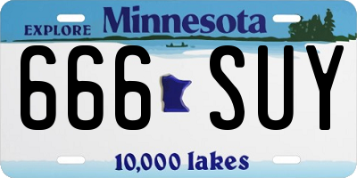 MN license plate 666SUY