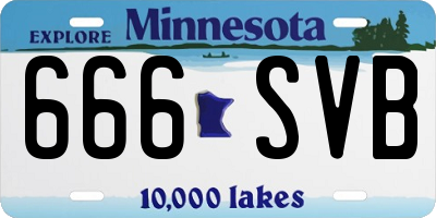 MN license plate 666SVB